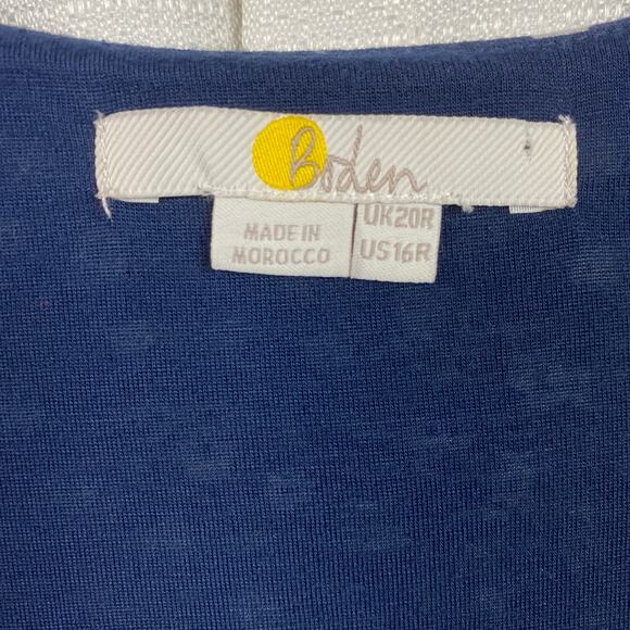 Boden Blue Daisy Print Michaela Ruffle Wrap Dress Sz.16R - Picture 10 of 16